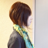 前下がりアシンメトリーショートボブ！